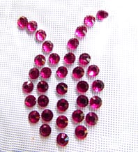 Coccinella strass fucsia termoadesivi