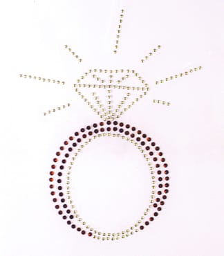 Anello fidanzamento borchie e strass