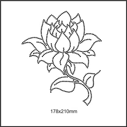 Fiore di loto swarovski disegno termoadesivo