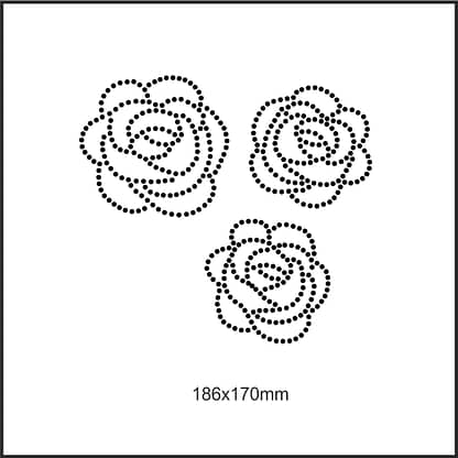 Rose disegni termoadesivi varie dimensioni